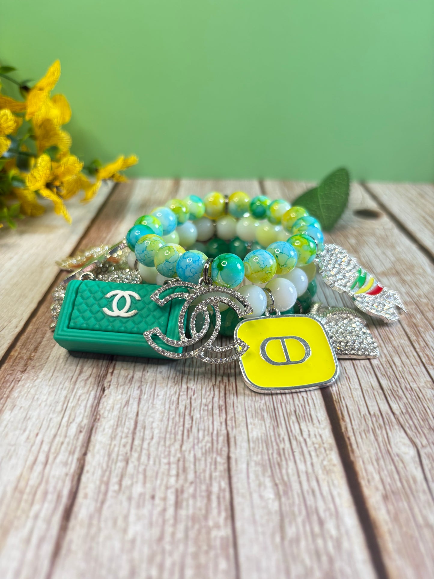 Island Gal, 3-Piece Charm Bead Bracelet Set