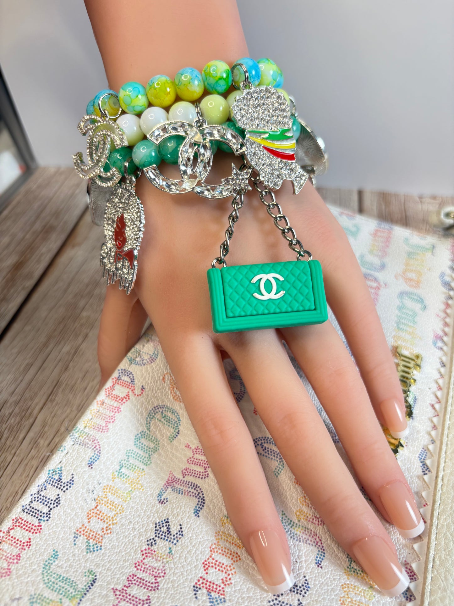 Island Gal, 3-Piece Charm Bead Bracelet Set