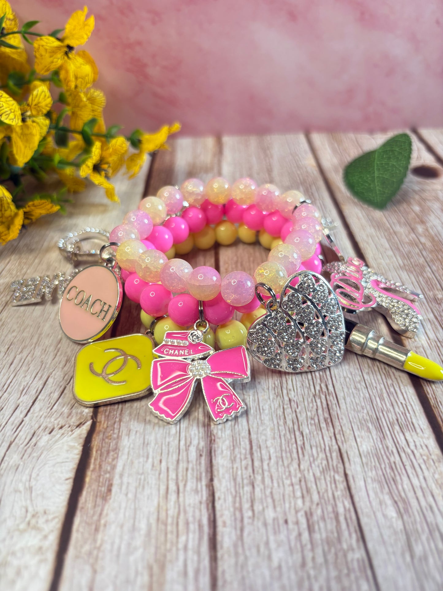 Bubble Pop, 3-Piece Charm Bead Bracelet Set