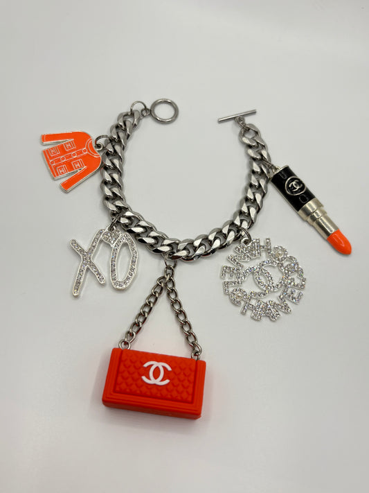 Hot Lipsticks Charm Cuban Bracelet