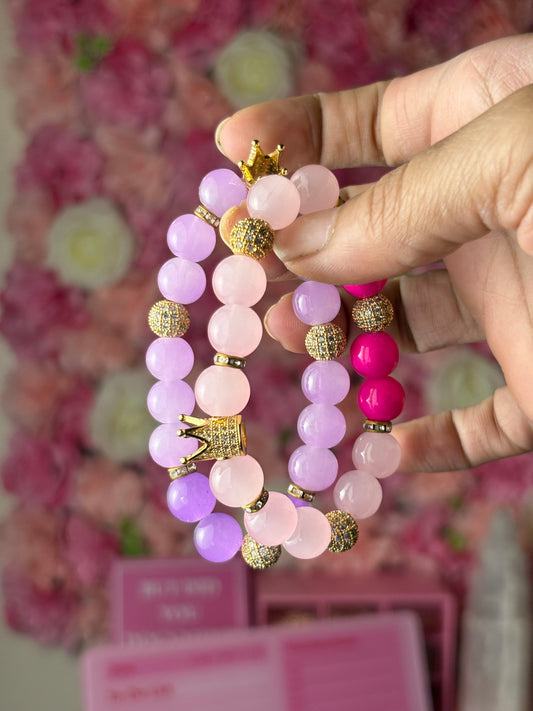 Queen Jewels Cubic Zirconia Charm Bead Bracelets