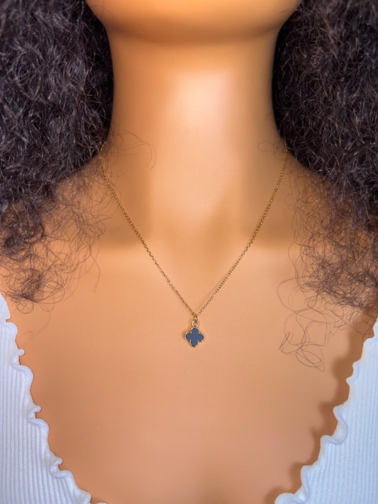 18KT Gold Plated Clover Charm Necklace